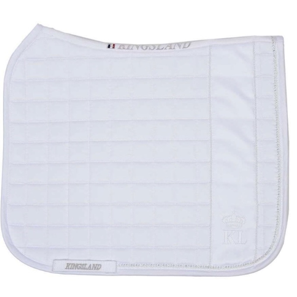 White dressage show pad
